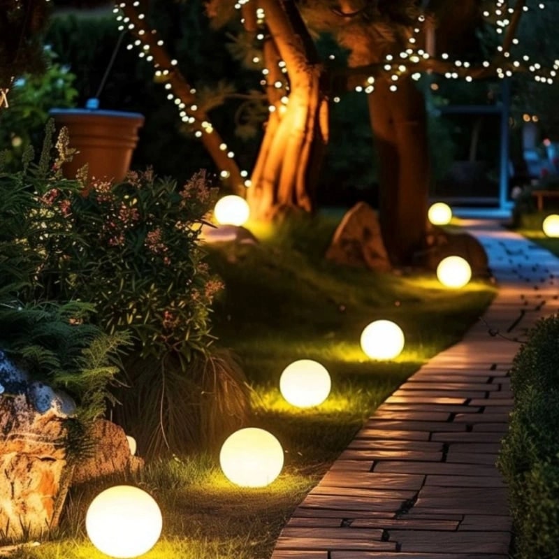Buitenverlichting bol mat draadloos draagbaar tuin weerbestendig