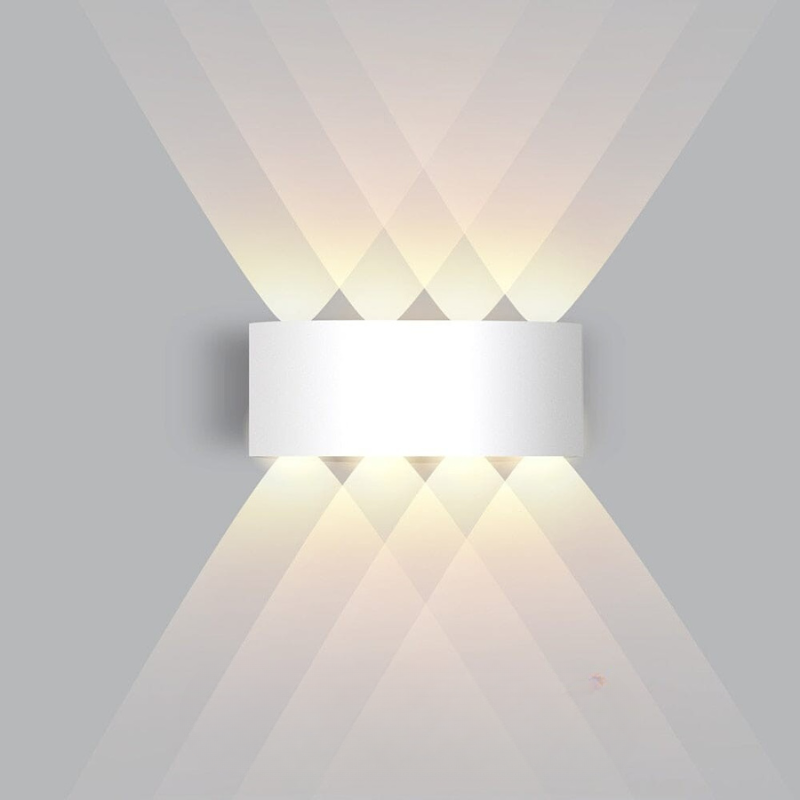 LED-buitenwandlamp omhoog en omlaag, modern, slank en weerbestendig