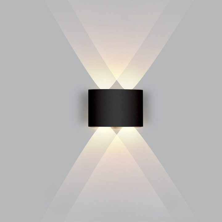 LED-buitenwandlamp omhoog en omlaag, modern, slank en weerbestendig