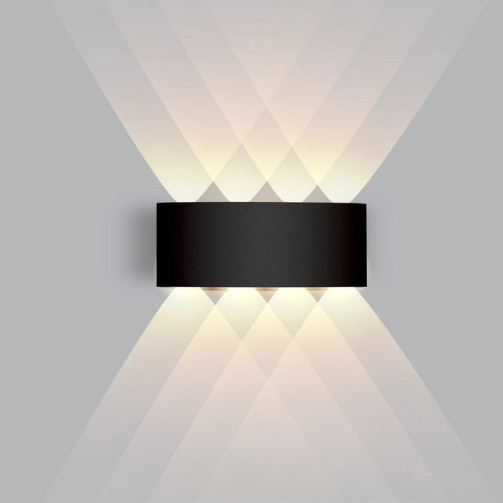 LED-buitenwandlamp omhoog en omlaag, modern, slank en weerbestendig