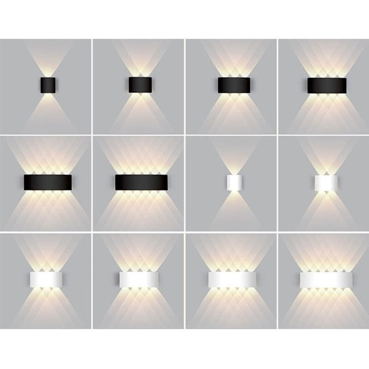 LED-buitenwandlamp omhoog en omlaag, modern, slank en weerbestendig