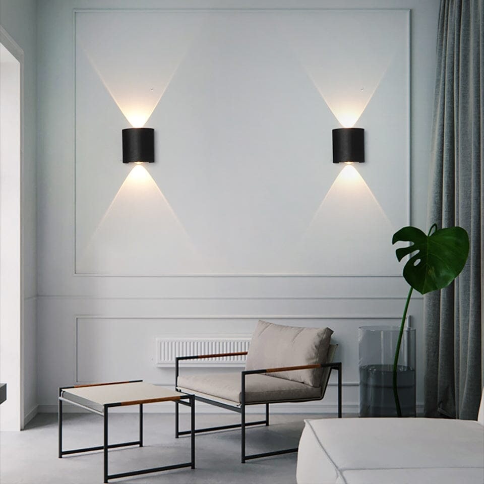 LED-buitenwandlamp omhoog en omlaag, modern, slank en weerbestendig