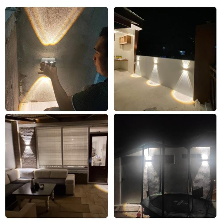 LED-buitenwandlamp omhoog en omlaag, modern, slank en weerbestendig