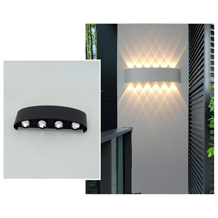 LED-buitenwandlamp omhoog en omlaag, modern, slank en weerbestendig