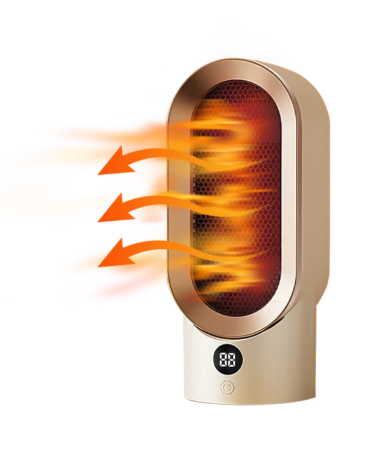 Draagbare ventilatorkachel 800 W met automatische uitschakeling
