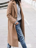 Oversized winterjas met knopen en revers