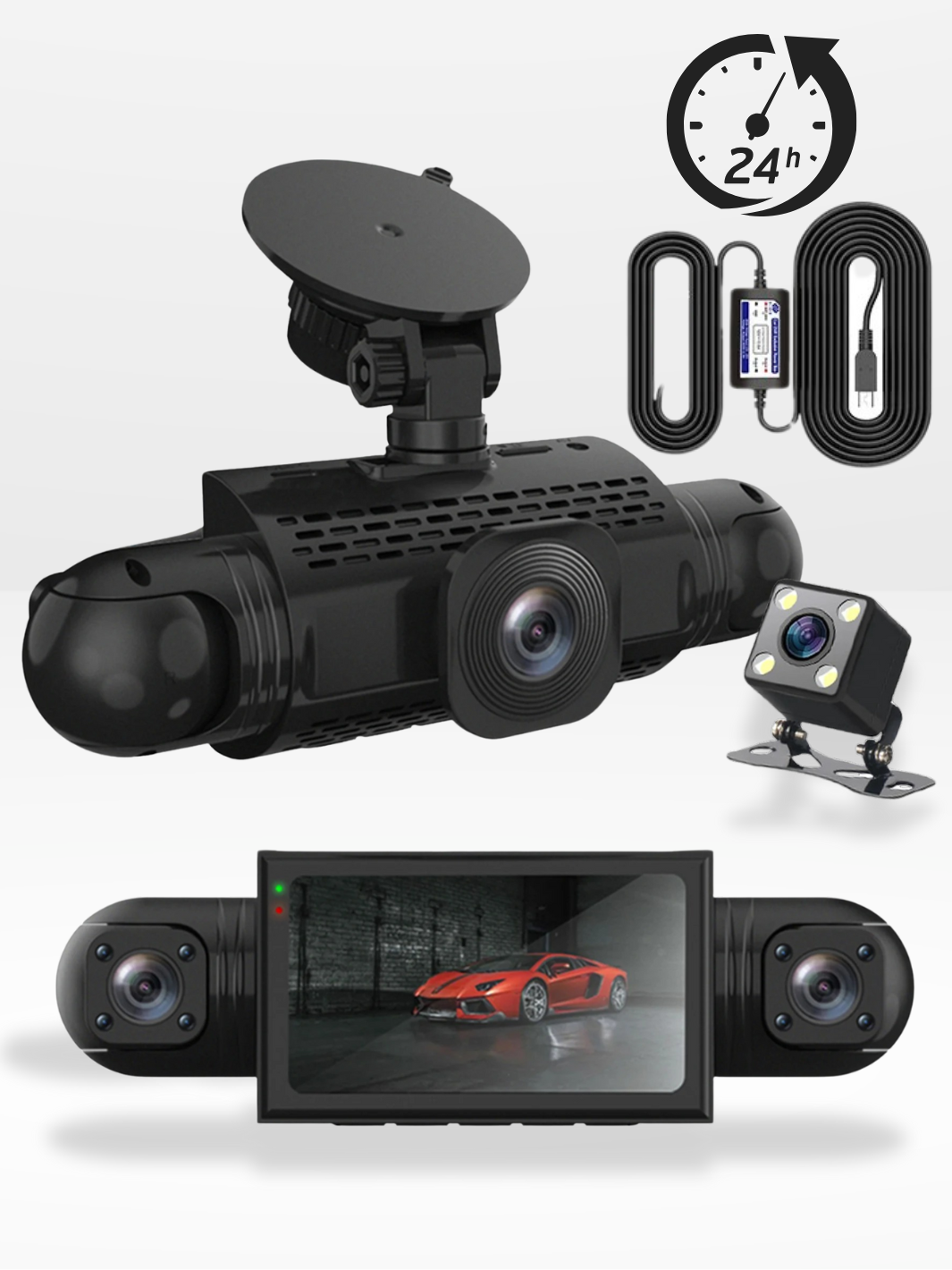 360° Autodashcam | DashGard Pro CX360 | Full HD Rijrecorder met Nachtzicht & Parkeermonitor