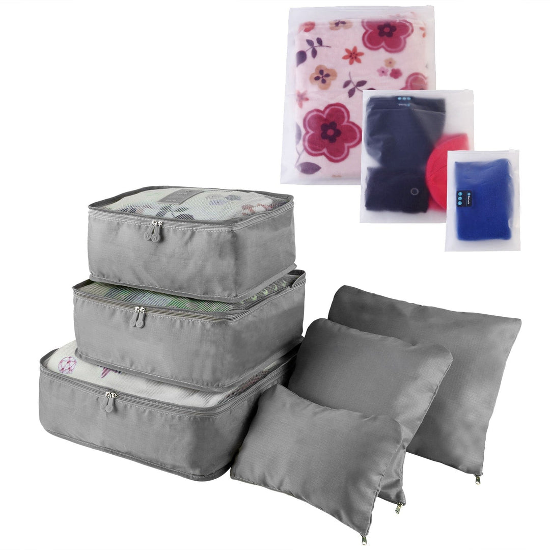 Pakkubussen en compressiezakken reisorganizerset met tasjes 6-delig bagage reizen