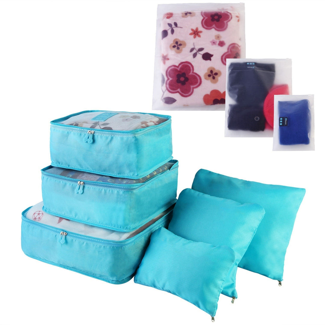 Pakkubussen en compressiezakken reisorganizerset met tasjes 6-delig bagage reizen
