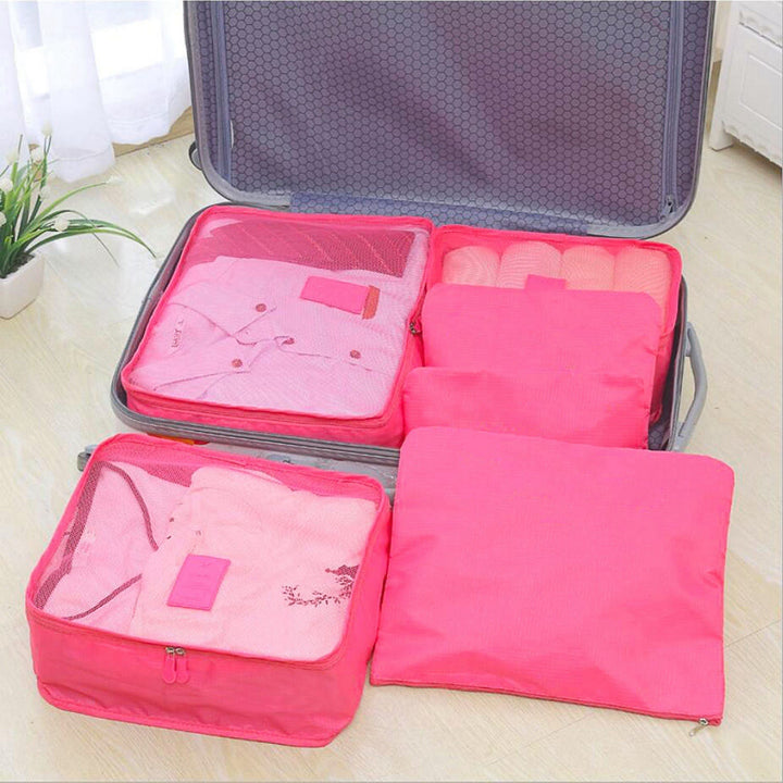 Pakkubussen en compressiezakken reisorganizerset met tasjes 6-delig bagage reizen