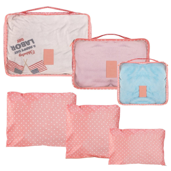 Pakkubussen en compressiezakken reisorganizerset met tasjes 6-delig bagage reizen