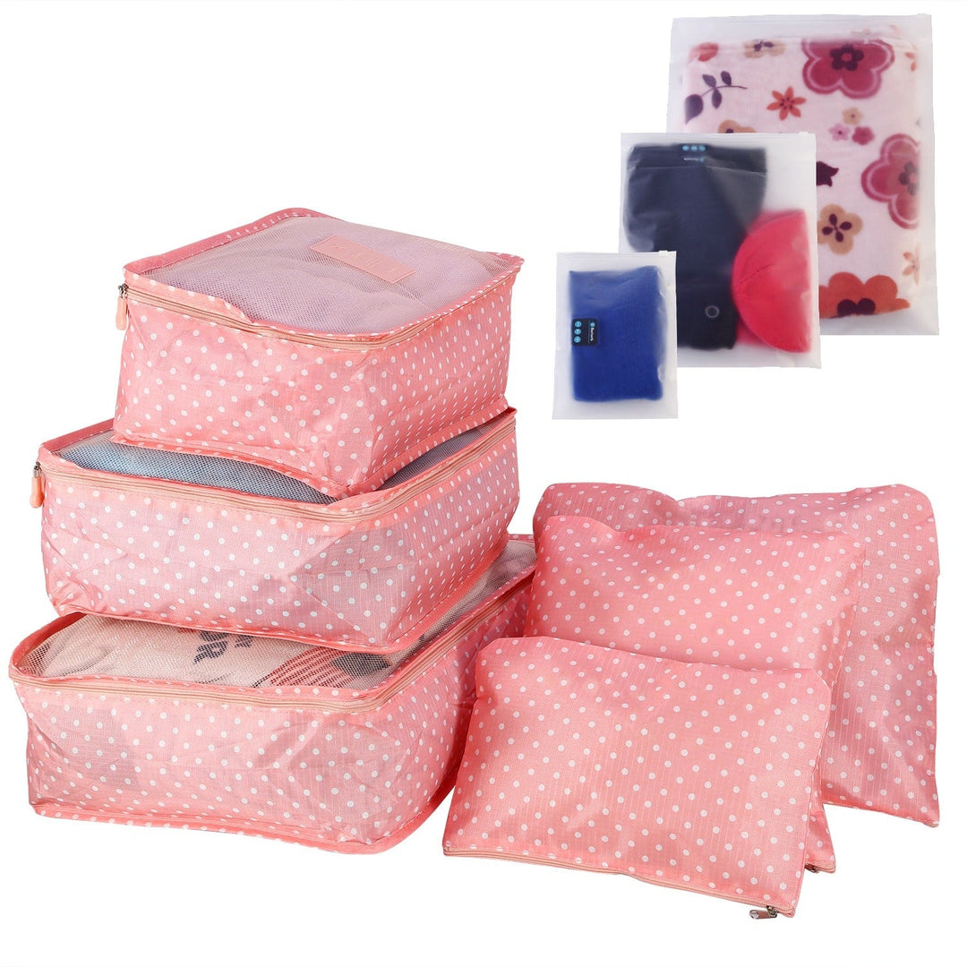 Pakkubussen en compressiezakken reisorganizerset met tasjes 6-delig bagage reizen