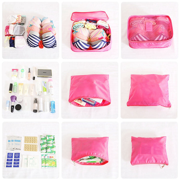 Pakkubussen en compressiezakken reisorganizerset met tasjes 6-delig bagage reizen