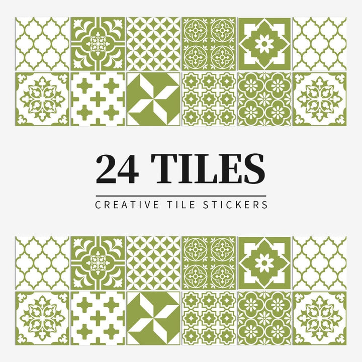 Zelfklevende tegelstickers voor achterwand, wanddecoratie met mandalapatronen, set van 24