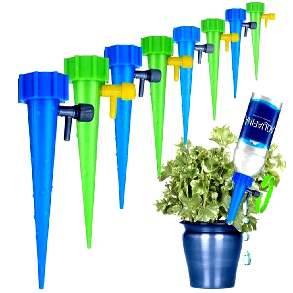 Automatische plantenbewateringspennen (verpakking van 12) – Tuinhulp met instelbare stroming