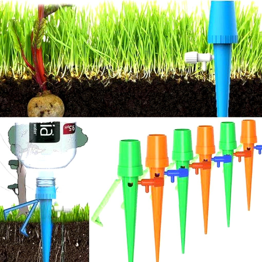 Automatische plantenbewateringspennen (verpakking van 12) – Tuinhulp met instelbare stroming
