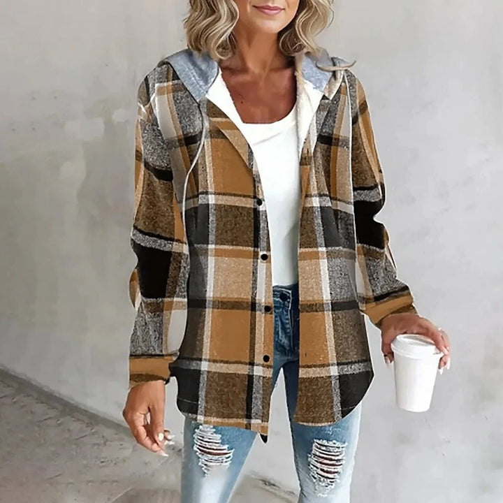 Oversized geruit vest
