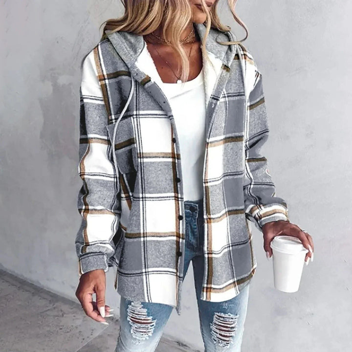 Oversized geruit vest