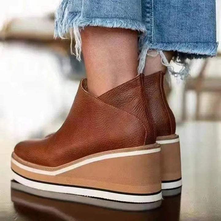 Platform Chelsea boots met instapmodel