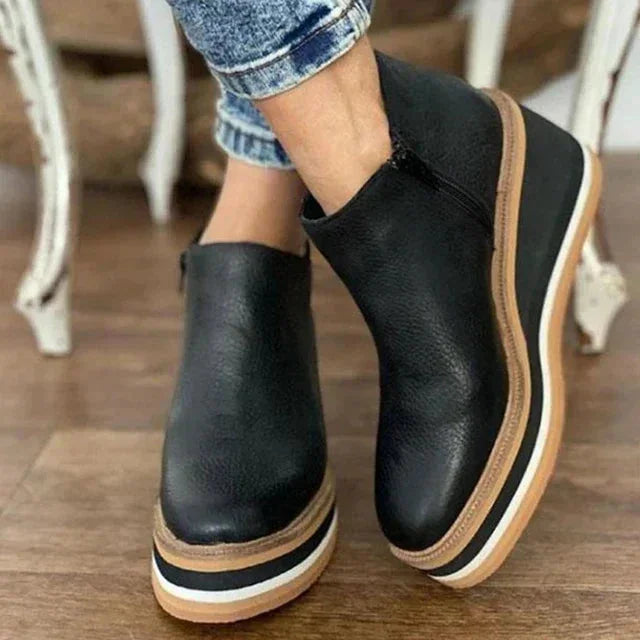 Platform Chelsea boots met instapmodel