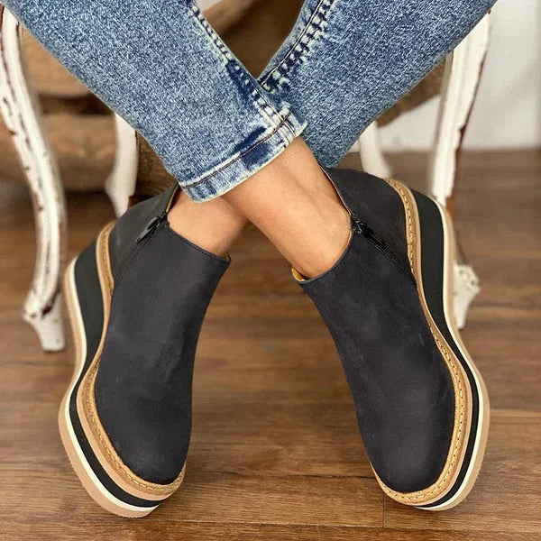Platform Chelsea boots met instapmodel