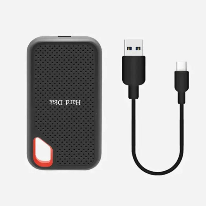 Draagbare externe SSD, solid-state schijf met lanyardlus en USB-C voor pc, 1TB