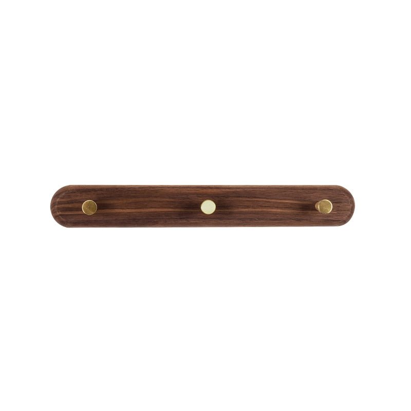 Wandkapstok van Hout met Messing Haken - LignaHook