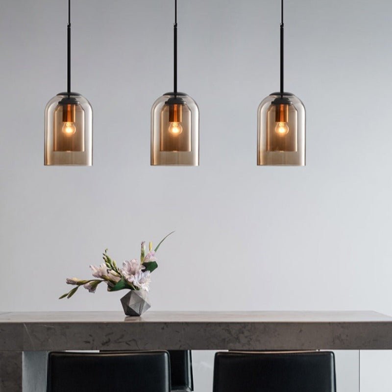 Elegante Dubbele Glazen Kroonluchter - AuraGlas