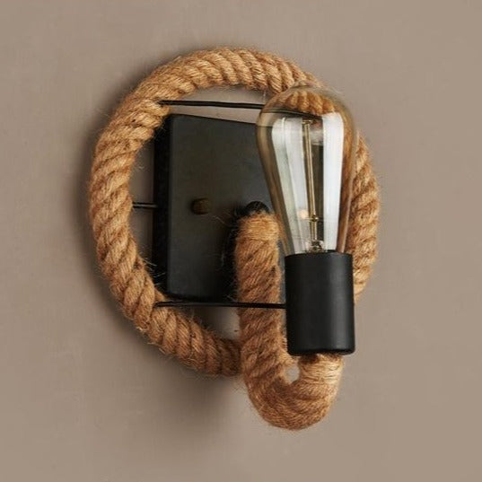 Vintage touw-wandlamp – RusticRope