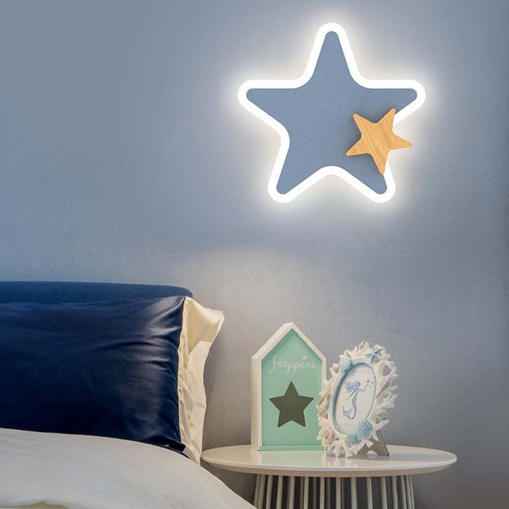 StellaNova Nachtlampje voor Kinderen | Nordische LED Wanddecoratie voor een Dromerige Sfeer
