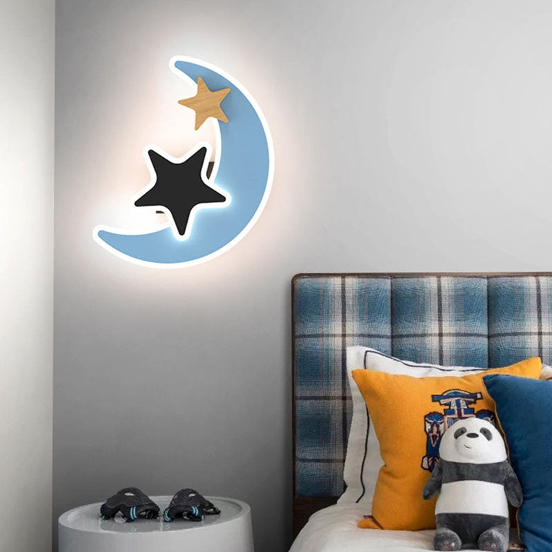 StellaNova Nachtlampje voor Kinderen | Nordische LED Wanddecoratie voor een Dromerige Sfeer