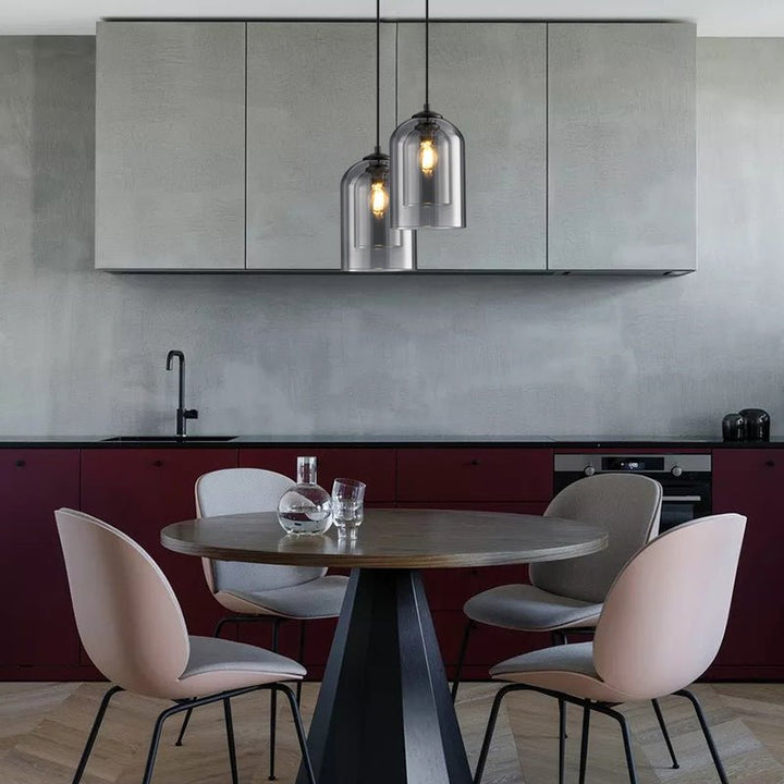 Elegante Dubbele Glazen Kroonluchter - AuraGlas