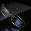 Progressieve multifocale leesbril met blauwlichtfilter en lichtgewicht metalen montuur