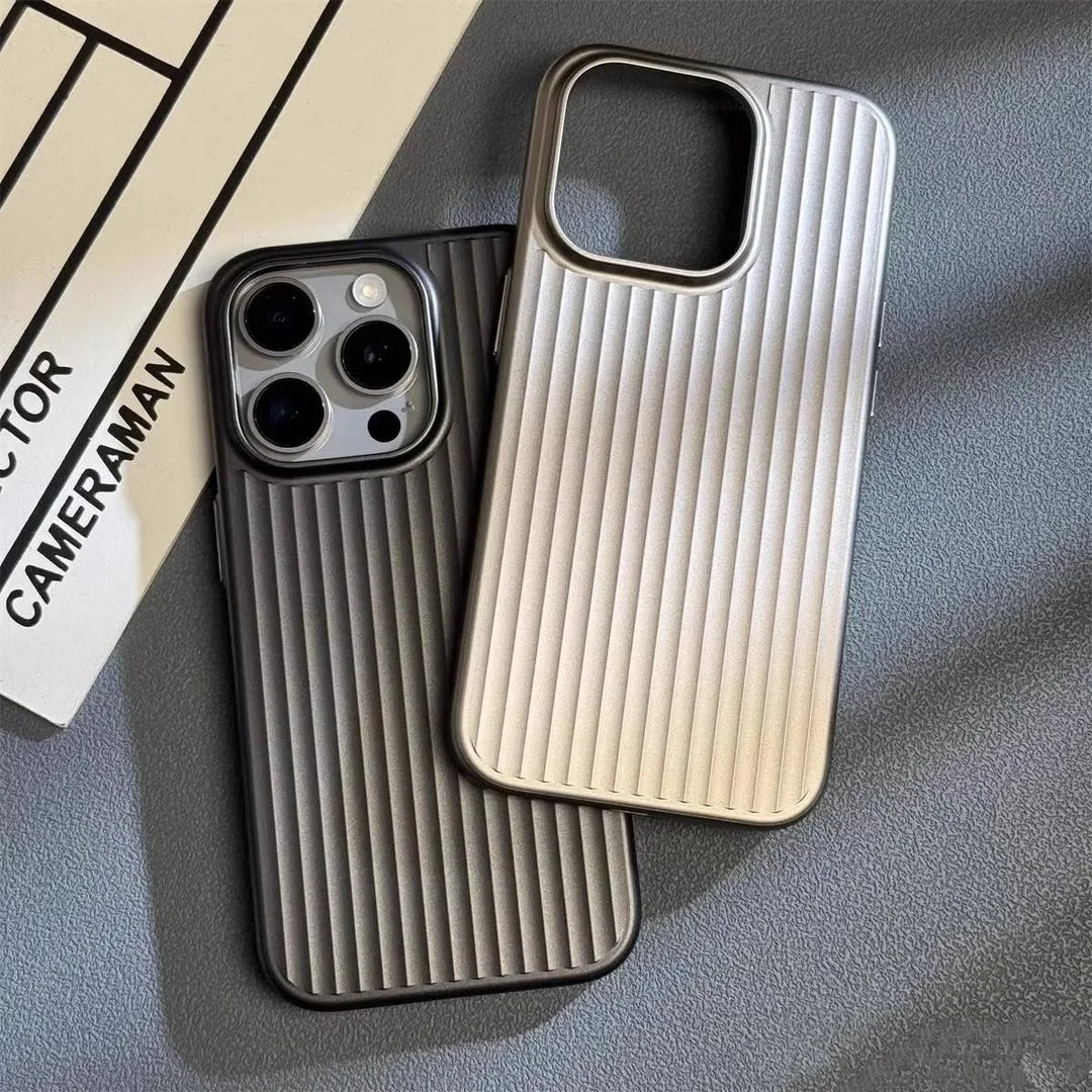 Beschermend iPhone-hoesje slank geribbeld matte afwerking krasbestendig lichtgewicht