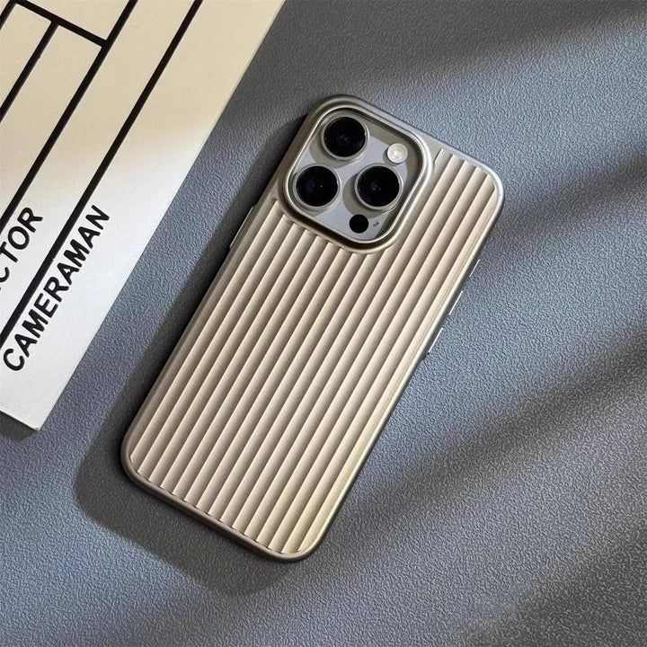 Beschermend iPhone-hoesje slank geribbeld matte afwerking krasbestendig lichtgewicht