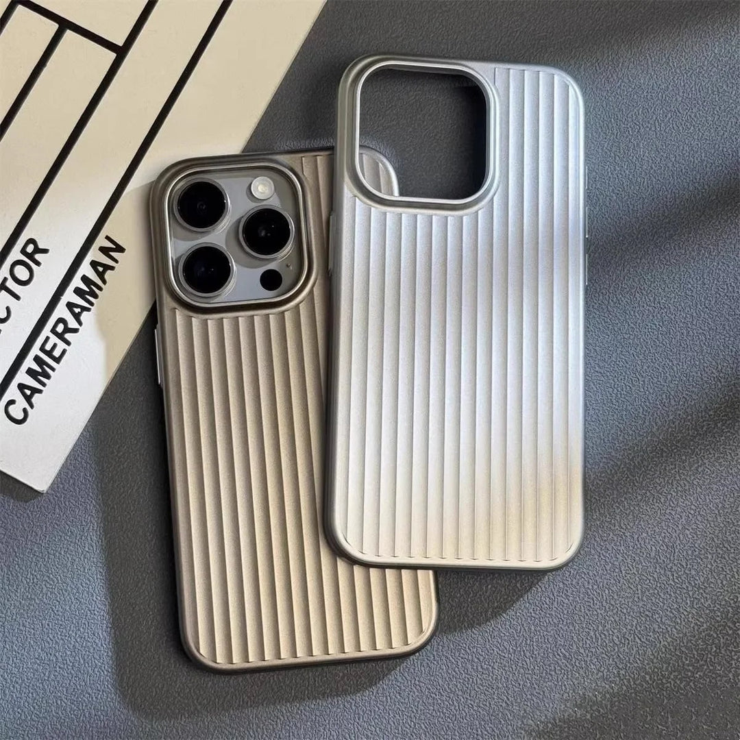 Beschermend iPhone-hoesje slank geribbeld matte afwerking krasbestendig lichtgewicht