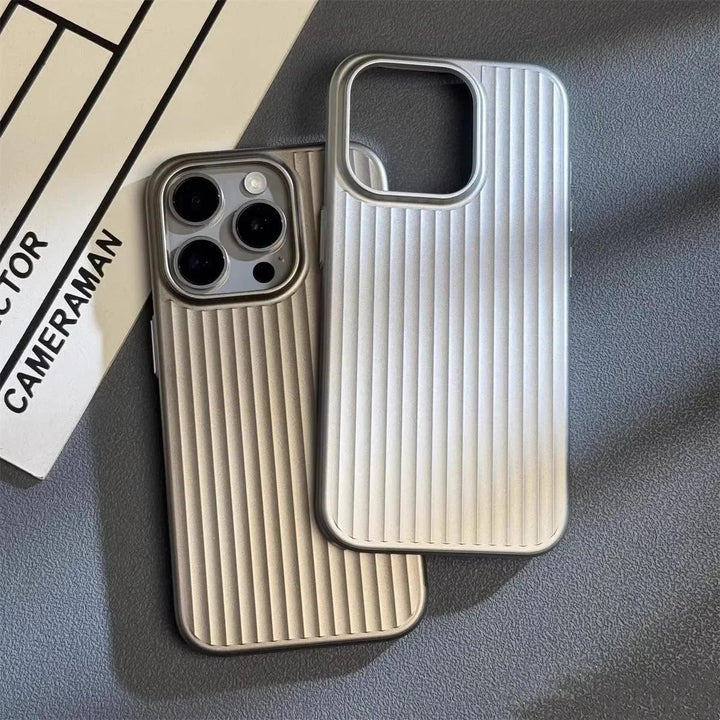 Beschermend iPhone-hoesje slank geribbeld matte afwerking krasbestendig lichtgewicht