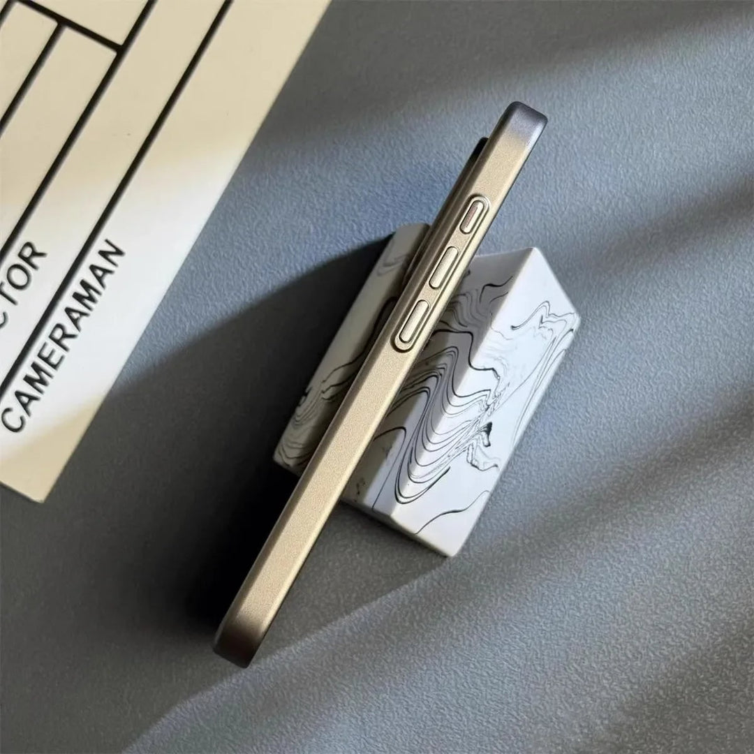 Beschermend iPhone-hoesje slank geribbeld matte afwerking krasbestendig lichtgewicht