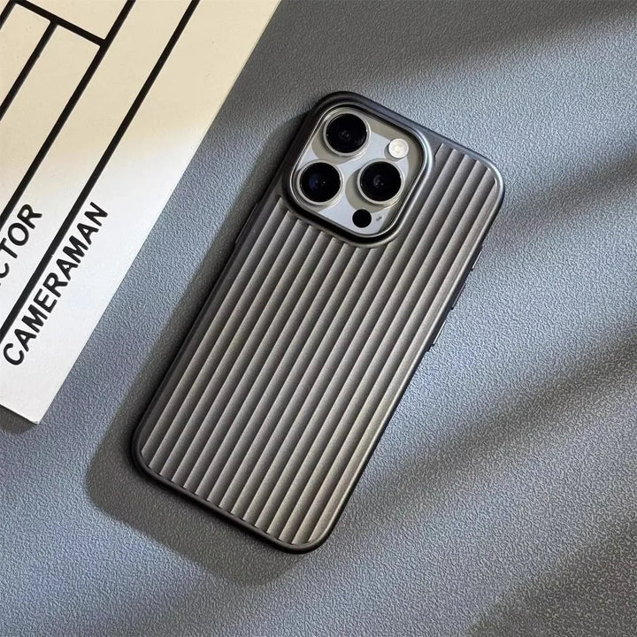 Beschermend iPhone-hoesje slank geribbeld matte afwerking krasbestendig lichtgewicht