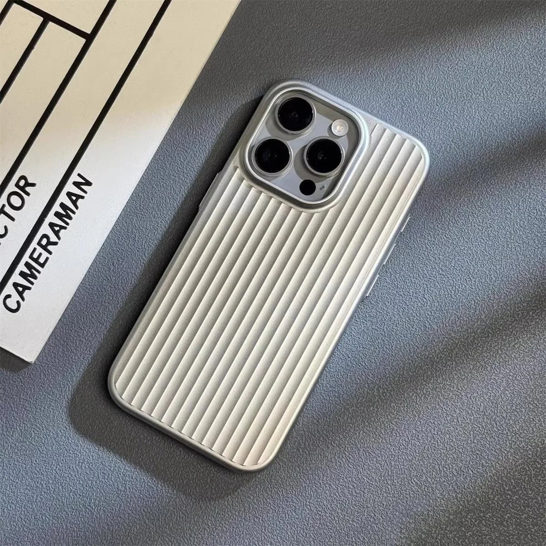 Beschermend iPhone-hoesje slank geribbeld matte afwerking krasbestendig lichtgewicht