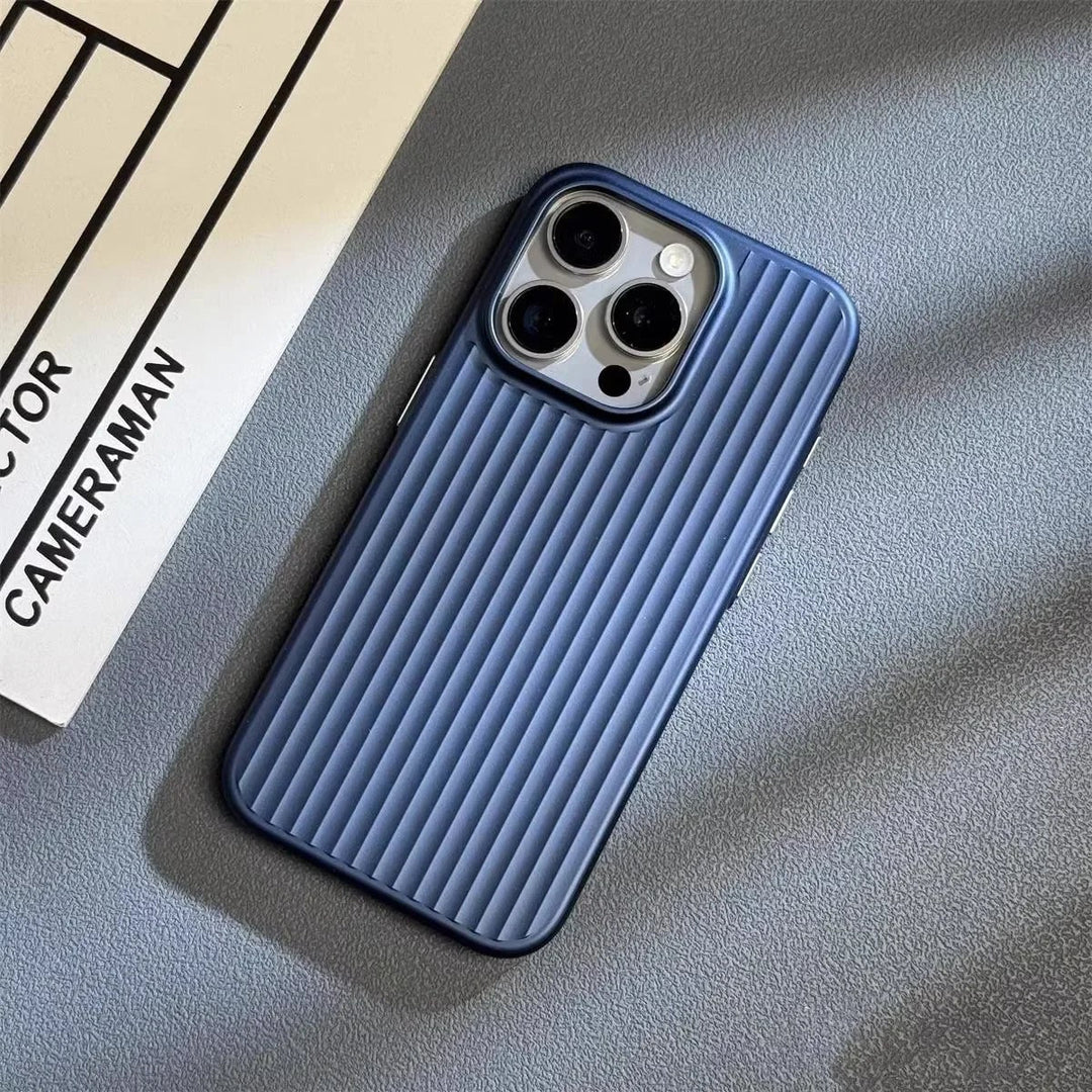 Beschermend iPhone-hoesje slank geribbeld matte afwerking krasbestendig lichtgewicht