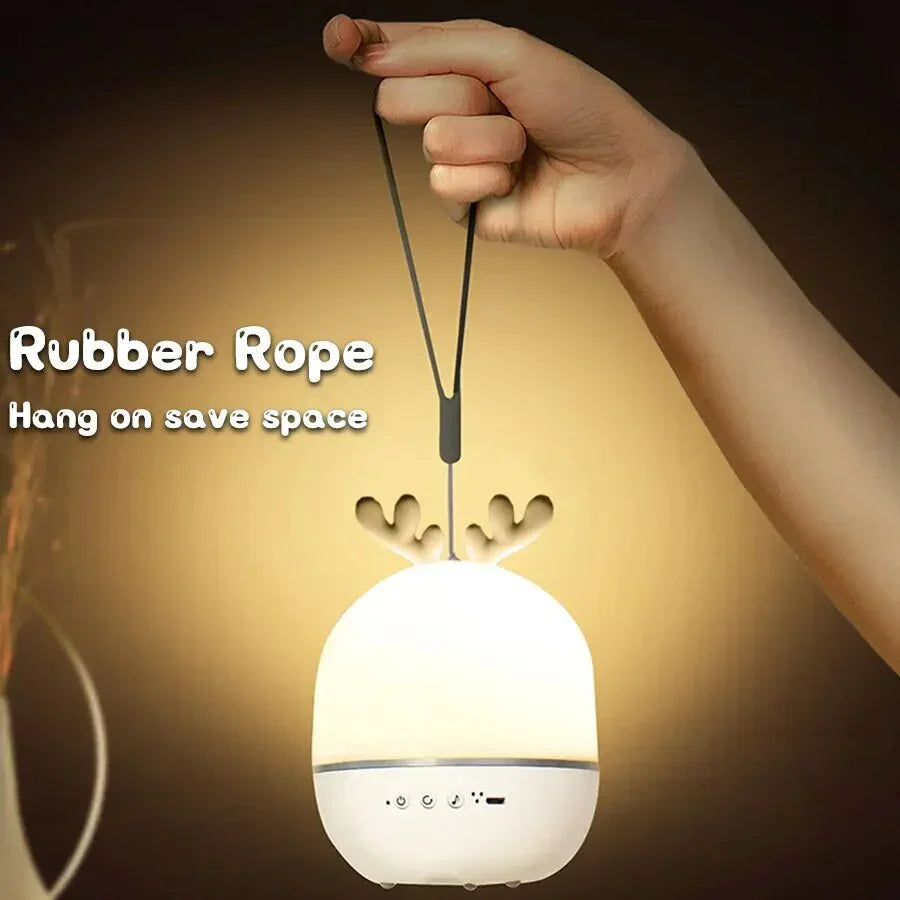 LED-nachtlampprojector met afstandsbediening en muziek – babylamp met sterren en timer