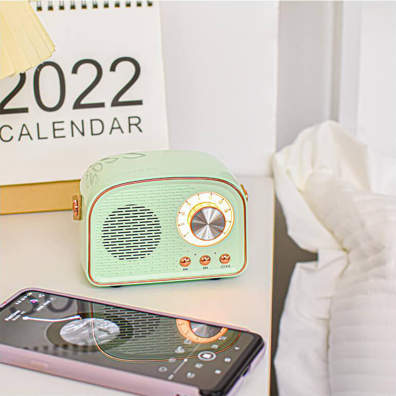 Sandsberg Retro Radio Bluetooth Speaker | Draadloos | Draagbaar | Stijlvol Geluid voor Thuis en Onderweg