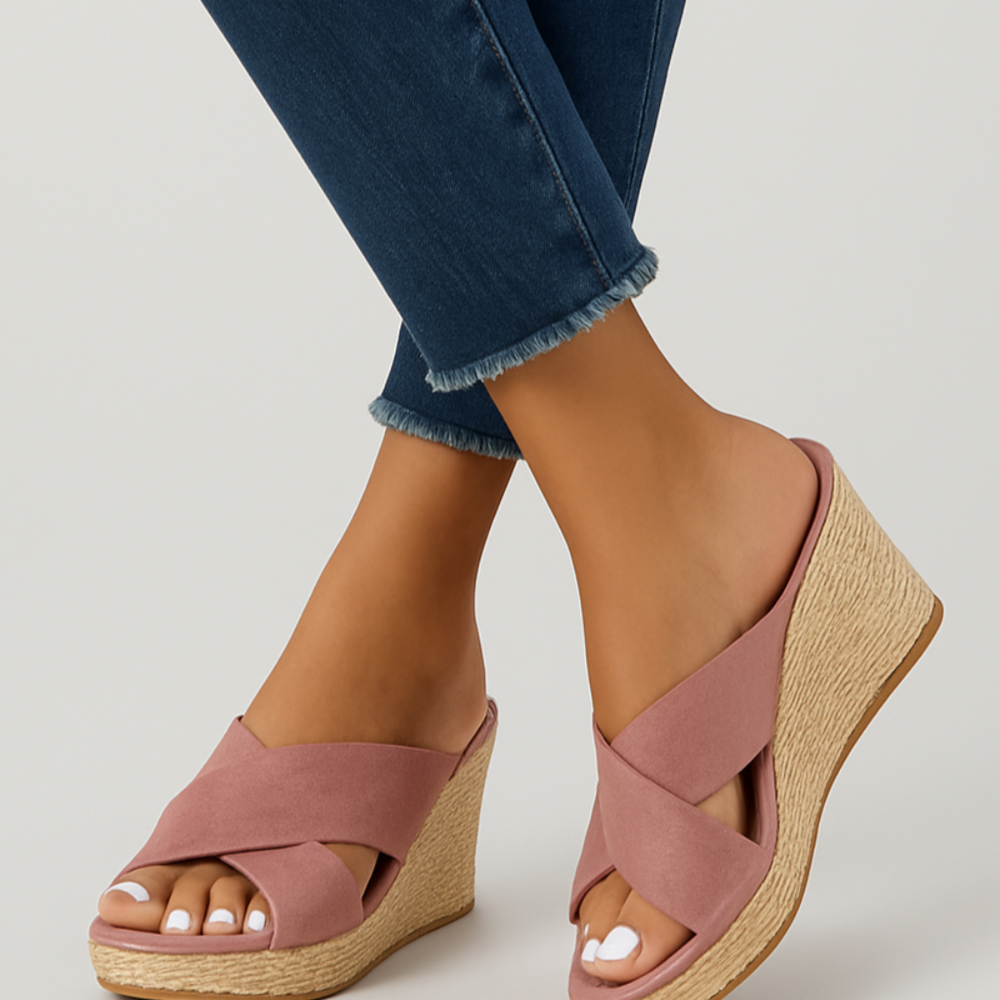 
                  
                    Calistora – Comfortabele Keilsandalen met Zachte Kruisbanden en Ademend Design
                  
                