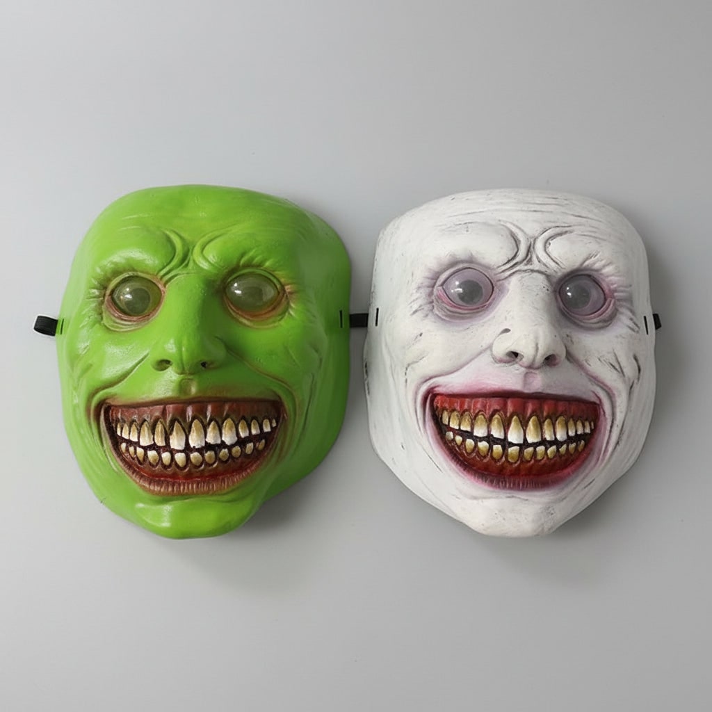 Enge Halloweenmasker creepy latex horror met LED en verstelbare band voor kostuumfeest