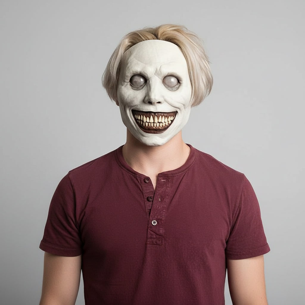 Enge Halloweenmasker creepy latex horror met LED en verstelbare band voor kostuumfeest