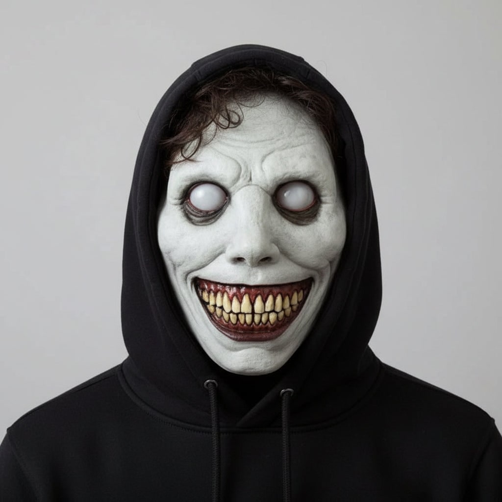 Enge Halloweenmasker creepy latex horror met LED en verstelbare band voor kostuumfeest