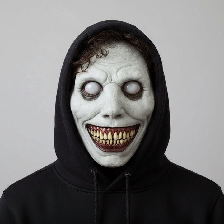 Enge Halloweenmasker creepy latex horror met LED en verstelbare band voor kostuumfeest