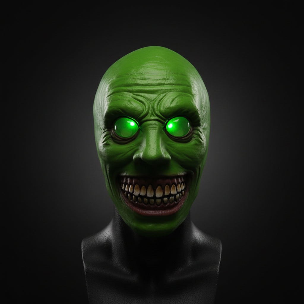 Enge Halloweenmasker creepy latex horror met LED en verstelbare band voor kostuumfeest