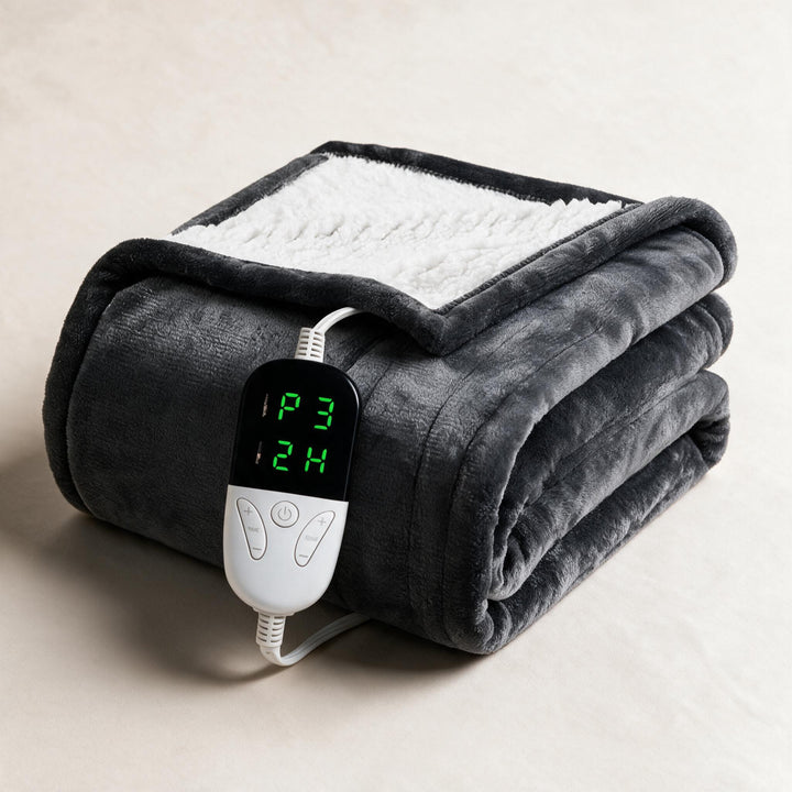 Elektrische sherpa deken met 6 standen en timer